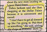 Dollar Store wear