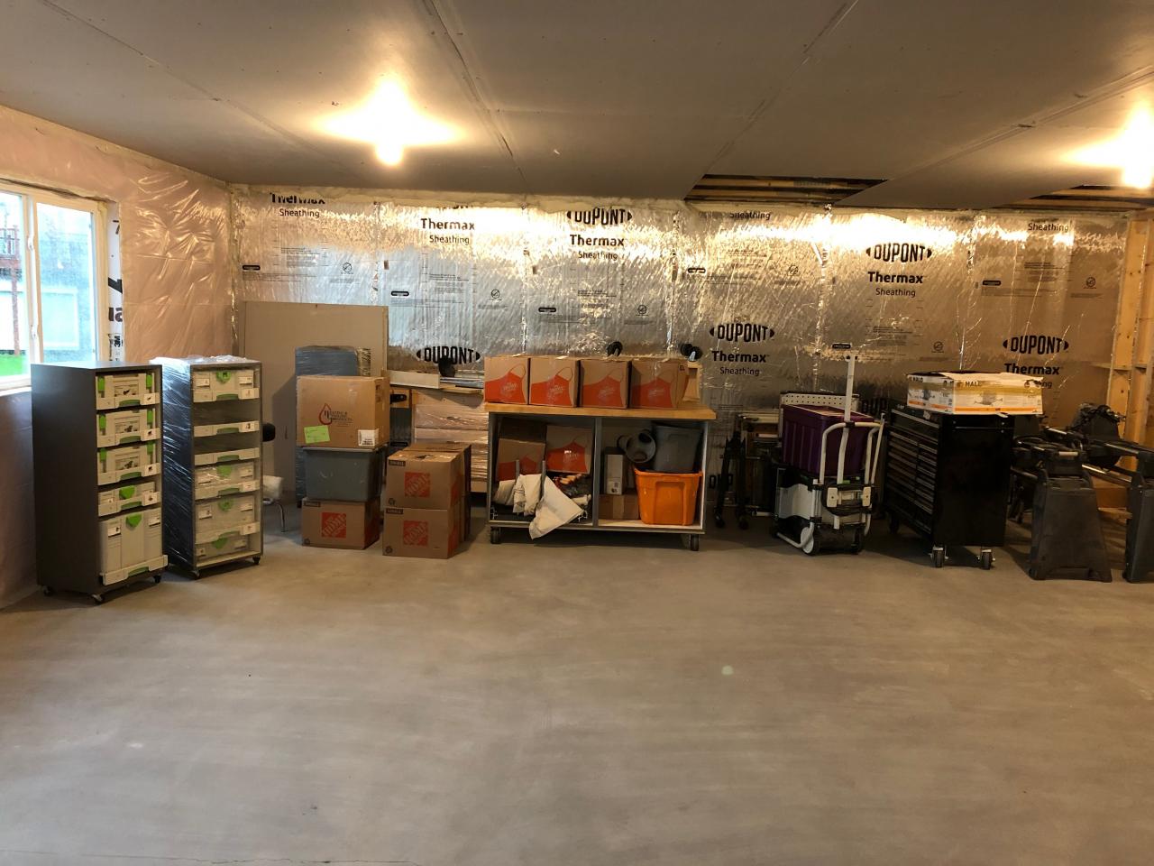 Tools arriving from storage