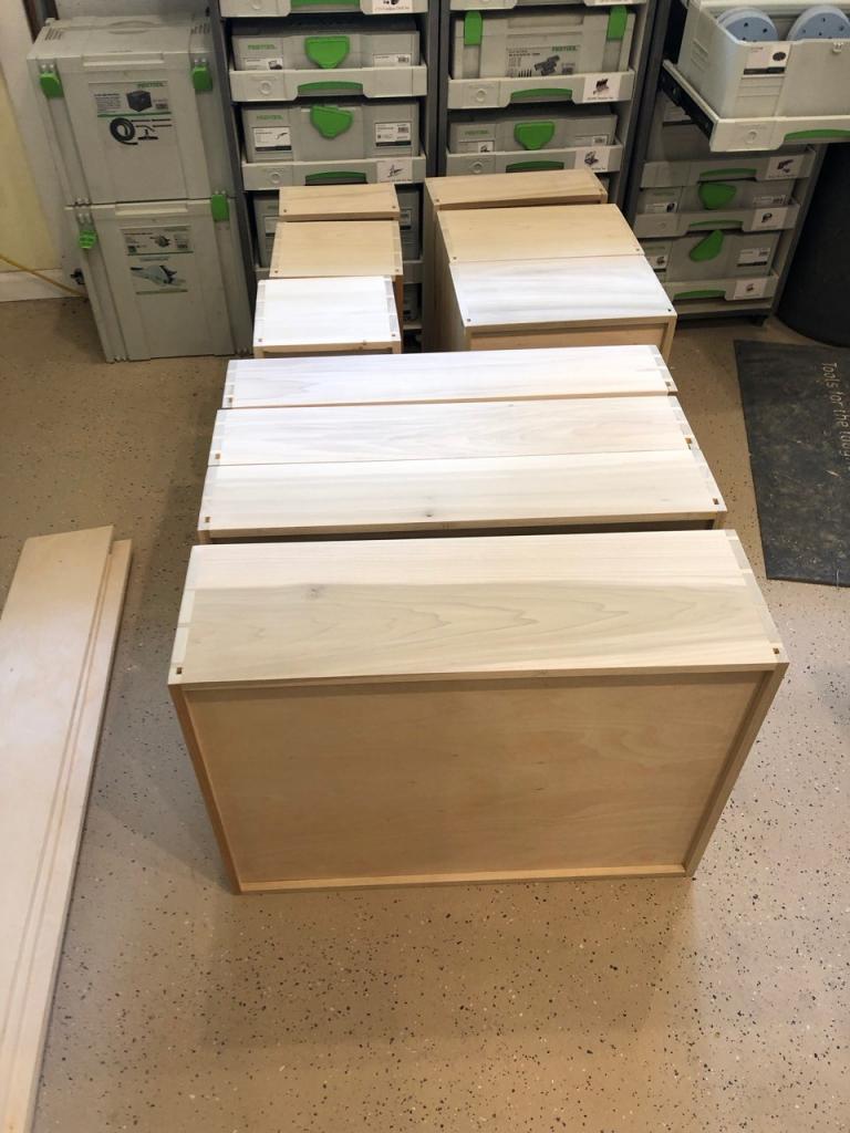 Drawers ready for finishing
