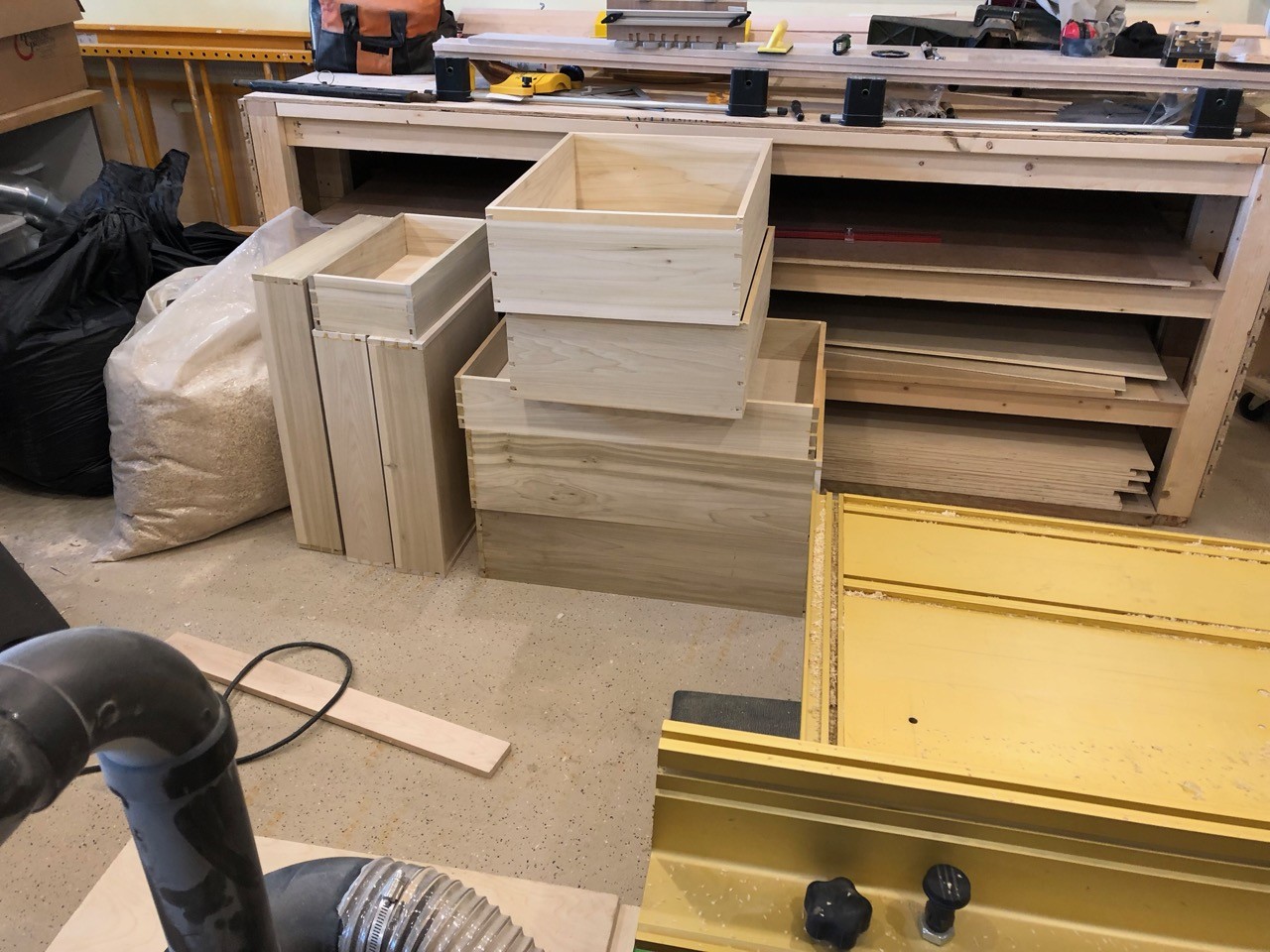 Drawers needing sanding