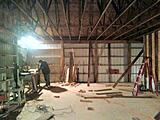 This is taken from the from southwest corner of the shop looking towards the north. This will be the main wood working area.