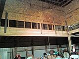 Picture of the new walls I put on the mezzanine from the ground floor.