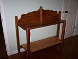 Sinker cypress with 10 coats of wipe on polyurethane finish