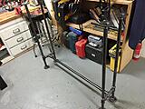 The stand made from black steel pipe