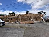 left side looking at mas. bath & bd rm. garage in the back